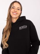 Bluza damska z kapturem, czarna, Sublevel