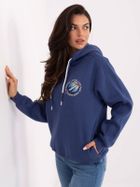 Bluza damska z kapturem, granatowa, Sublevel