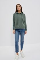 Bluza damska z kapturem, khaki, Moodo