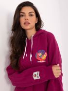 Bluza damska z kapturem, różowa, Sublevel