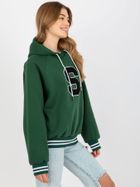 Bluza damska z kapturem, zielona, Relevance