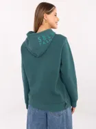 Bluza damska z kapturem, zielona, Sublevel