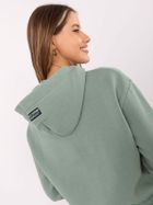 Bluza damska z kapturem, zielona, Sublevel