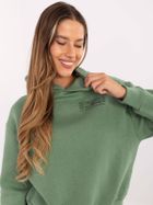 Bluza damska z kapturem, zielona, Sublevel
