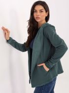 Bluza damska z kapturem, zielona, Sublevel