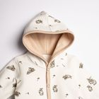 Bluza dziewczęca z kapturem, rozpinana, beżowa, Nicol