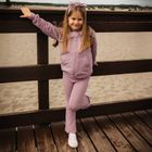 Bluza dziewczęca z kapturem, rozpinana, fioletowa, Eevi
