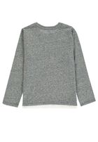 Bluzka chłopięca z długim rękawem, szara melanż, Tom Tailor