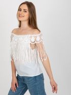 Bluzka damska bez rękawów, biała, Factory Price