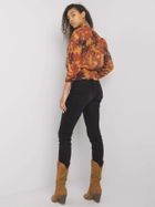 Bluzka damska z długim rękawem, brązowa, Factory Price