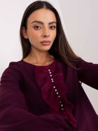 Bluzka damska z długim rękawem, fioletowa, Lakerta