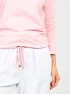 Bluzka damska z długim rękawem, różowa, Basic Feel Good