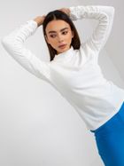 Bluzka damska z długim rękawem, welurowa, ecru, Rue Paris