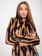 Bluzka damska z długim rękawem, welurowa, mix, Rue Paris