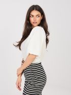 Bluzka damska z krótkim rękawem, biała, Sublevel