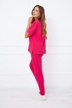 Bluzka damska z krótkim rękawem, różowa, Caro, Italian Fashion