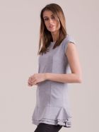 Bluzka damska z krótkim rękawem, szara, Factory Price