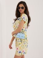 Bluzka damska z krótkim rękawem, żółta, Sublevel