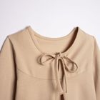 Bluzka dziewczęca z długim rękawem, beżowa, Nicol