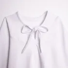 Bluzka dziewczęca z długim rękawem, biała, Nicol