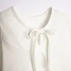 Bluzka dziewczęca z długim rękawem, ecru, Nicol