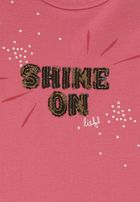 Bluzka dziewczęca z długim rękawem, różowa, Shine on, Lief