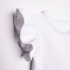 Bluzka dziewczęca z krótkim rękawem, biała, Nicol