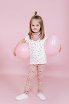 Bluzka dziewczęca z krótkim rękawem, ecru, Pinokio