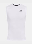 Bluzka termoaktywna męska bez rękawów, biała, Under Armour