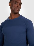 Bluzka treningowa męska z długim rękawem, granatowa, 4F