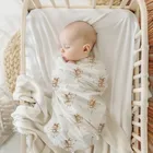 Bocioland, Myszki, pieluszka bambusowa, 75-75 cm