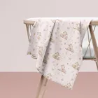 Bocioland, pieluszki muślinowe, marszczone, różowe, 70-70 cm, 3 szt.