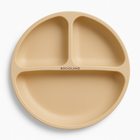 Bocioland, silikonowy talerzyk z przyssawkami i przegródkami, beżowy