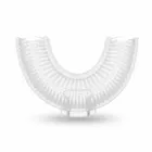 Bocioland, szczoteczka silikonowa w kształcie litery U do zębów, różowa