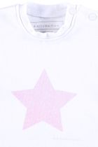 Body dziewczęce z długim rękawem, bawełna organiczna, białe, Bellybutton