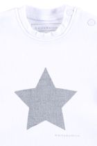 Body niemowlęce z długim rękawem, bawełna organiczna, białe, Bellybutton