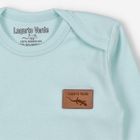 Body niemowlęce z długim rękawem, niebieskie, Lagarto Verde