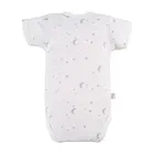 Body niemowlęce z krótkim rękawem, szare, zestaw, 3 szt., Eevi