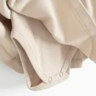 Body sukienka dziewczęce z długim rękawem, beżowe, Nicol