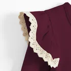 Body sukienka dziewczęce z długim rękawem, bordowe, Nicol