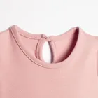 Body sukienka z długim rękawem, różowe, Nicol