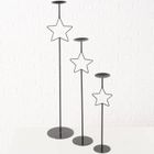Boltze Home, Guila, metalowe świeczniki z gwiazdką, wys. 54,5-99,5 cm, 3 szt.