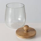 Boltze Home, szklany słoik, Varud, z pokrywką z drewna mango, Ø 12 cm