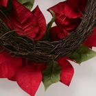 Boltze Home, wieniec świąteczny z kwiatów gwiazdy betlejemskiej, 50 cm