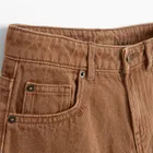 Brązowe jeansowe szorty z regulacją Cool Club