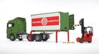 Bruder, Scania R, Kontener z wózkiem widłowym i paletami