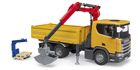Bruder, Scania Super 560R, Ciężarówka z dźwigiem i paletami, model pojazdu