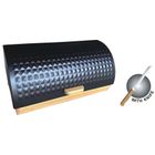 Brunbeste, chlebak bambusowy z nożem do pieczywa, czarny, 2773