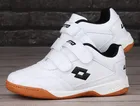 Buty piłkarskie dziecięce, halowe, białe, Lotto Pacer K