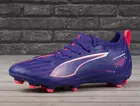 Buty piłkarskie dziecięce, korki, fioletowe, Puma Ultra 5 Match FG/AG